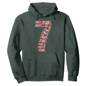 Fire Truck 7th Birthday Hoodie Firefighter Gift For Seven Year Old Kid