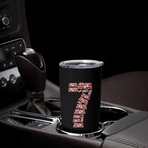 Fire Truck 7th Birthday Tumbler Cup Firefighter Gift For Seven Year Old Kid