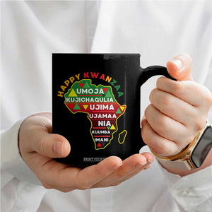 Happy Kwanzaa African Map Coffee Mug Nguzo Saba Seven Principles African Heritage Gift TS12 Print Your Wear