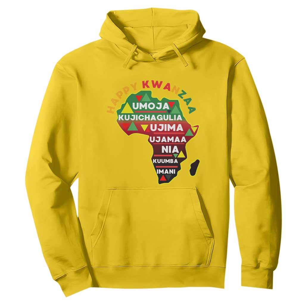 Happy Kwanzaa African Map Hoodie Nguzo Saba Seven Principles African Heritage Gift TS12 Daisy Print Your Wear