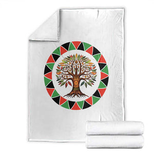 Kwanzaa Tree Of Life Throw Blanket African American Holiday Gift TS12 White Print Your Wear