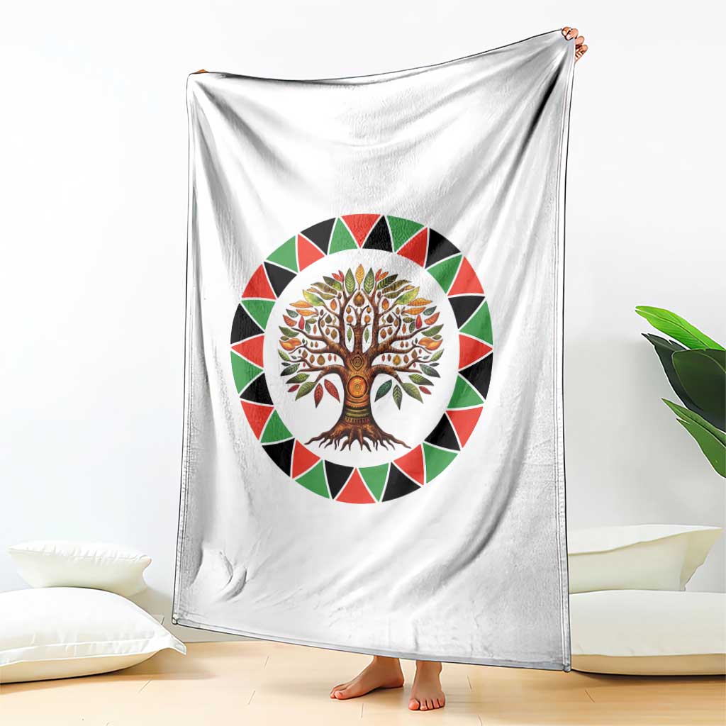 Kwanzaa Tree Of Life Throw Blanket African American Holiday Gift TS12 Print Your Wear