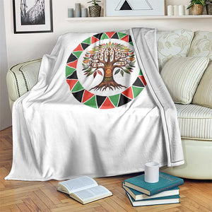 Kwanzaa Tree Of Life Throw Blanket African American Holiday Gift TS12 Print Your Wear