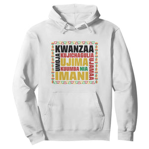 Nguzo Saba Seven Principles Hoodie African Heritage Celebration Gift TS12 White Print Your Wear