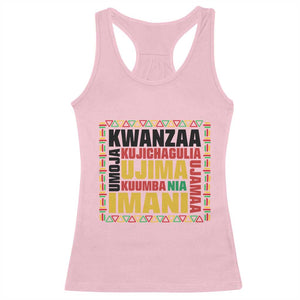 Nguzo Saba Seven Principles Racerback Tank Top African Heritage Celebration Gift TS12 Light Pink Print Your Wear