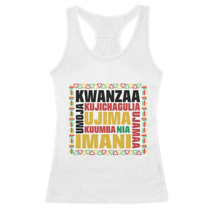 Nguzo Saba Seven Principles Racerback Tank Top African Heritage Celebration Gift TS12 White Print Your Wear