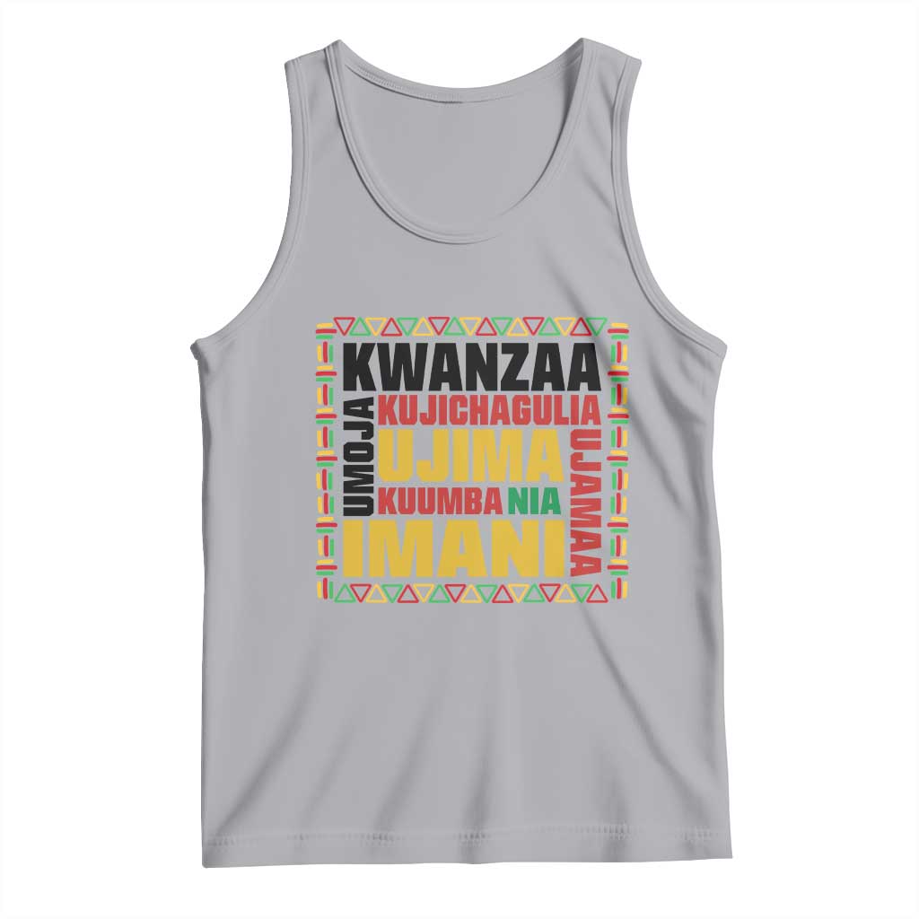 Nguzo Saba Seven Principles Tank Top African Heritage Celebration Gift TS12 Athletic Heather Print Your Wear