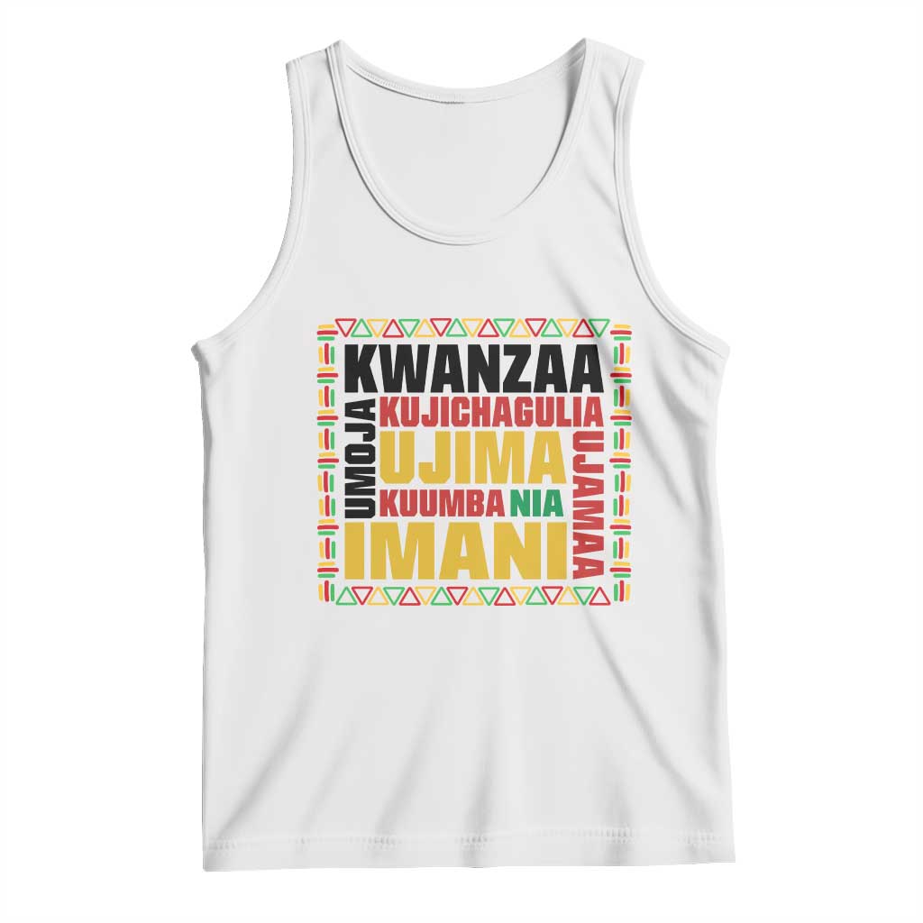 Nguzo Saba Seven Principles Tank Top African Heritage Celebration Gift TS12 White Print Your Wear