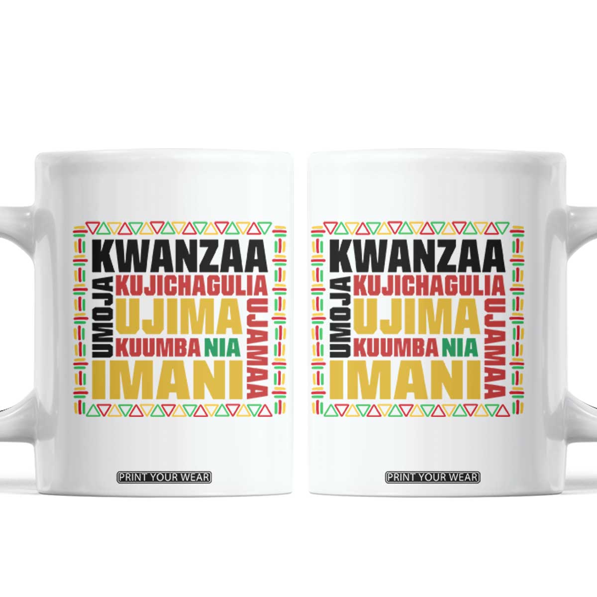 Nguzo Saba Seven Principles Coffee Mug African Heritage Celebration Gift TS12 White Print Your Wear