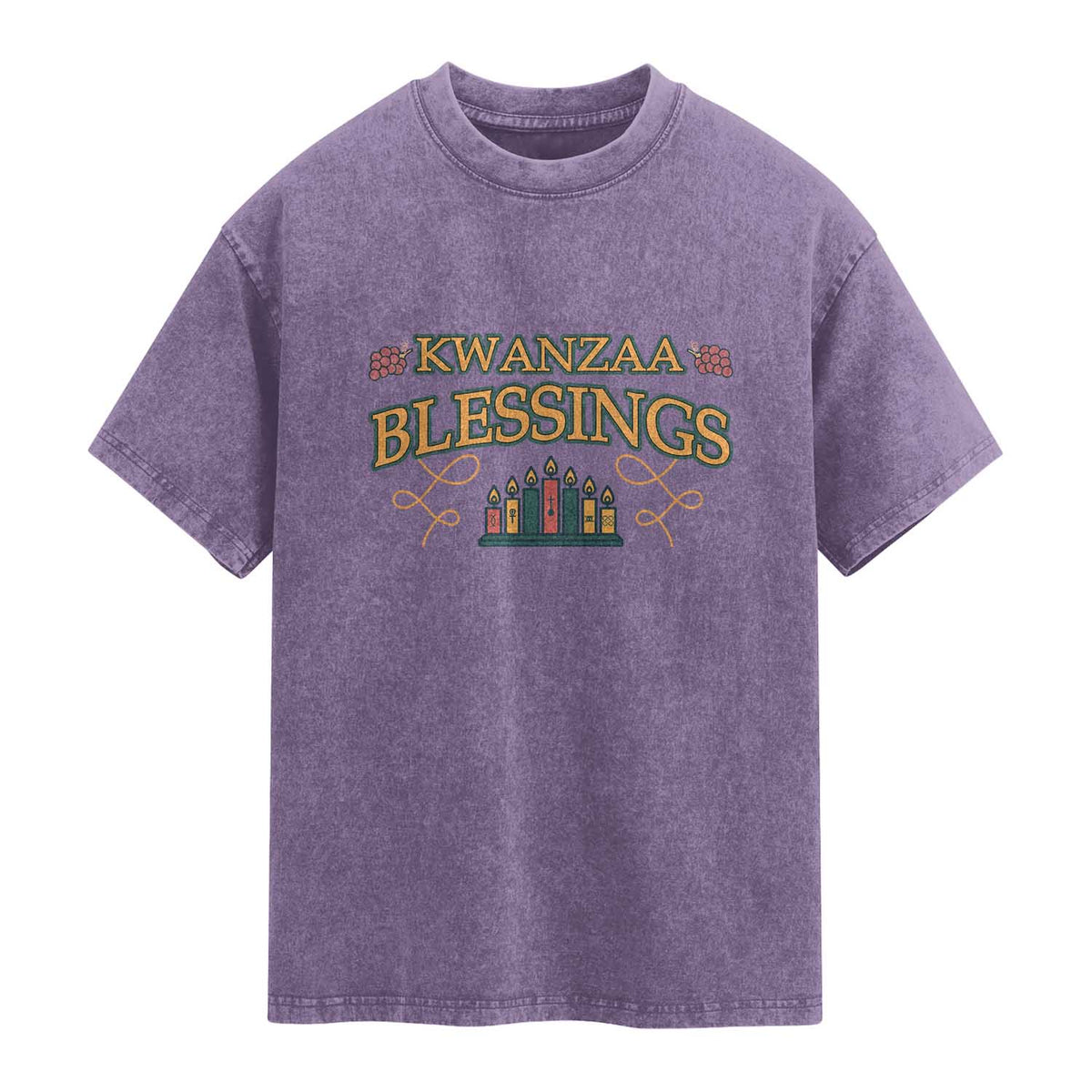 Kwanzaa Blessings Washed Cotton T-Shirt African Heritage Celebration Gift