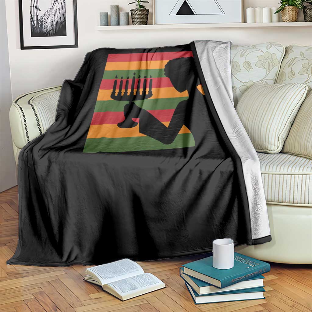 Kwanzaa Umoja Family African Woman Seven Principles Gift Throw Blanket TS12 Print Your Wear