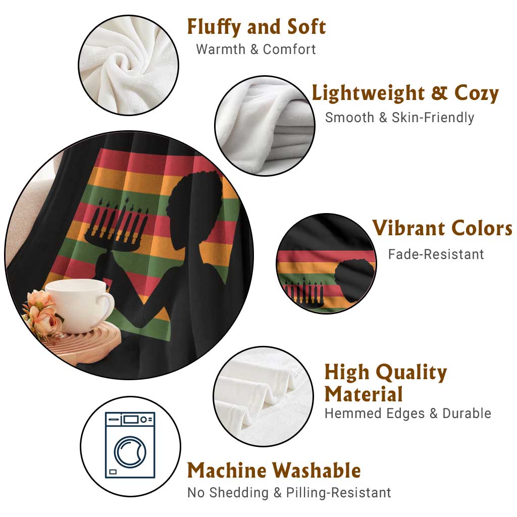 Kwanzaa Umoja Family African Woman Seven Principles Gift Throw Blanket TS12 Print Your Wear