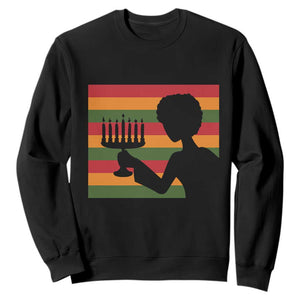 Kwanzaa Umoja Family African Woman Seven Principles Gift Sweatshirt TS12 Black Print Your Wear