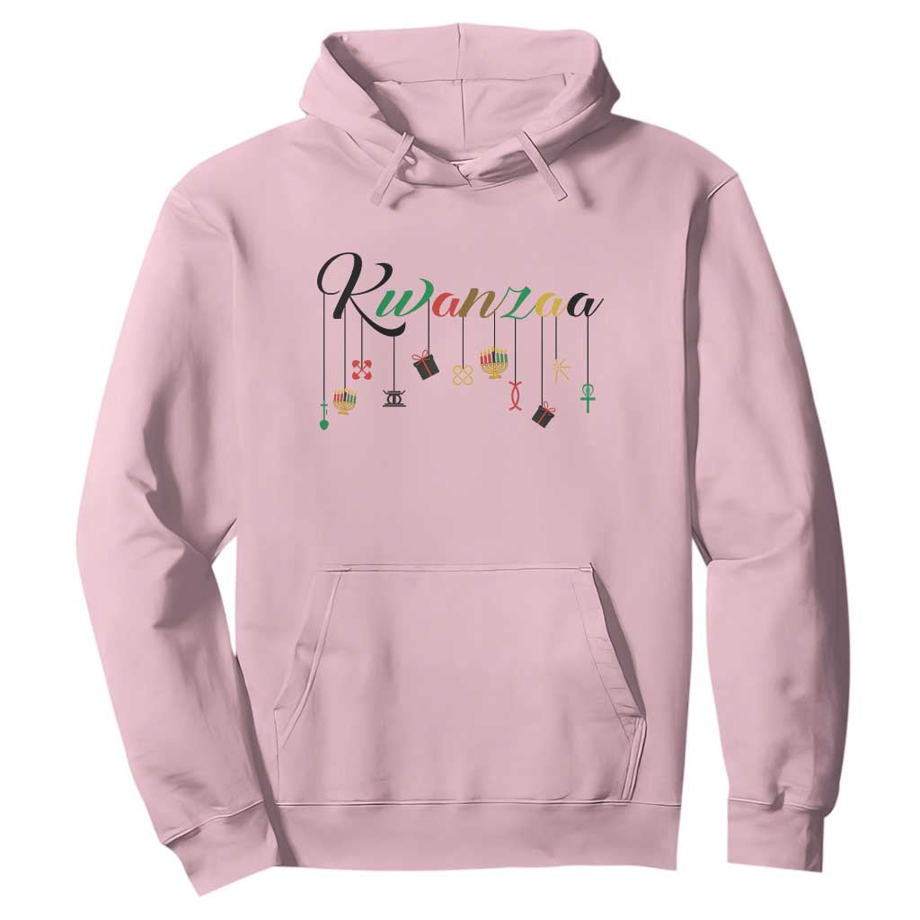 Kwanzaa Hoodie Lights Of Unity Seven Principles Heritage Gift TS12 Light Pink Print Your Wear