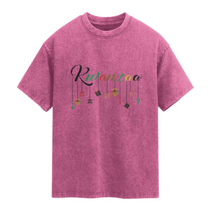 Kwanzaa Washed Cotton T-Shirt Lights Of Unity Seven Principles Heritage Gift