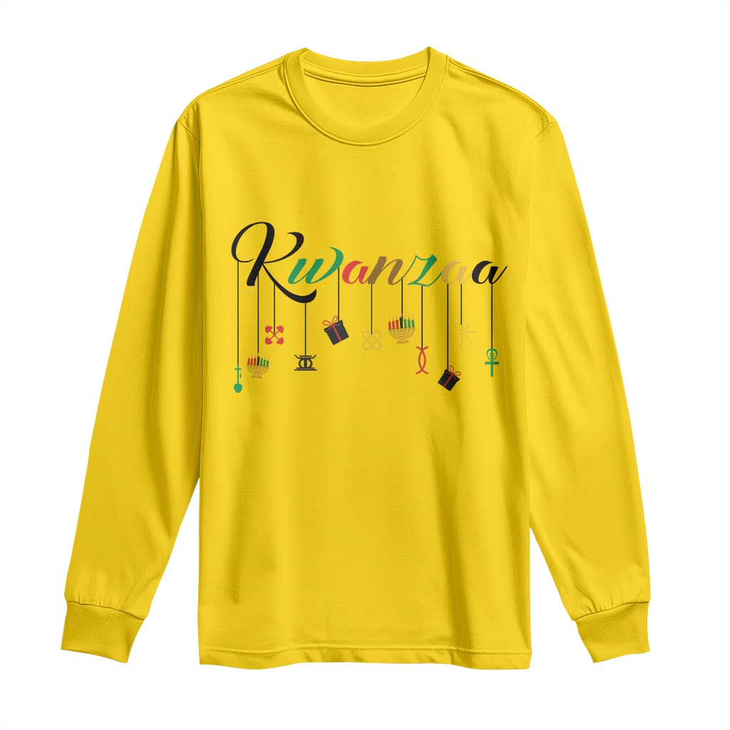 Kwanzaa Long Sleeve Shirt Lights Of Unity Seven Principles Heritage Gift TS12 Daisy Print Your Wear