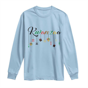 Kwanzaa Long Sleeve Shirt Lights Of Unity Seven Principles Heritage Gift TS12 Light Blue Print Your Wear