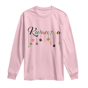 Kwanzaa Long Sleeve Shirt Lights Of Unity Seven Principles Heritage Gift TS12 Light Pink Print Your Wear