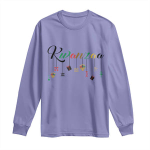 Kwanzaa Long Sleeve Shirt Lights Of Unity Seven Principles Heritage Gift TS12 Violet Print Your Wear