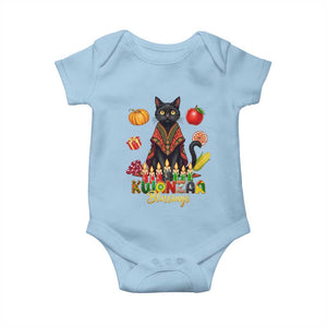 Kwanzaa Blessings Baby Onesie Funny Cat African Heritage Gift TS12 Light Blue Print Your Wear