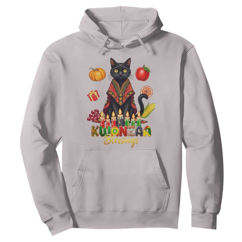Kwanzaa Blessings Hoodie Funny Cat African Heritage Gift TS12 Ice Gray Print Your Wear