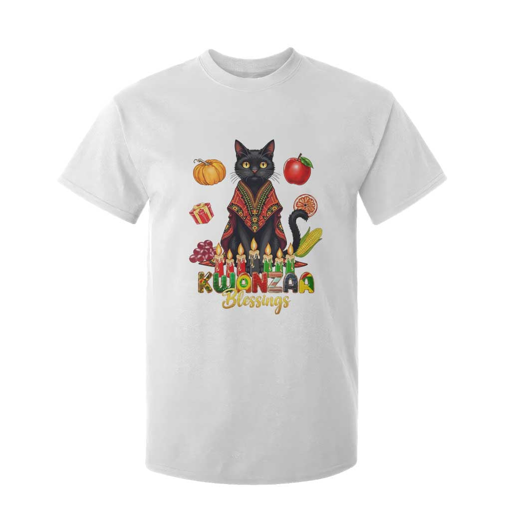 Kwanzaa Blessings T Shirt For Kid Funny Cat African Heritage Gift TS12 White Print Your Wear