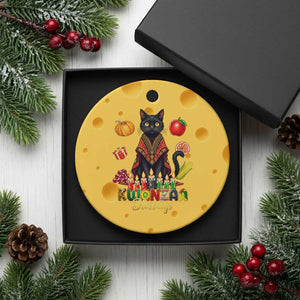 Kwanzaa Blessings Ceramic Ornament Funny Cat African Heritage Gift TS12 1pc Yellow Cheese Print Your Wear