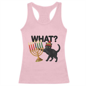 Funny Black Cat Chaos Kwanzaa Kinara Candle Racerback Tank Top African Heritage Gift TS12 Light Pink Print Your Wear