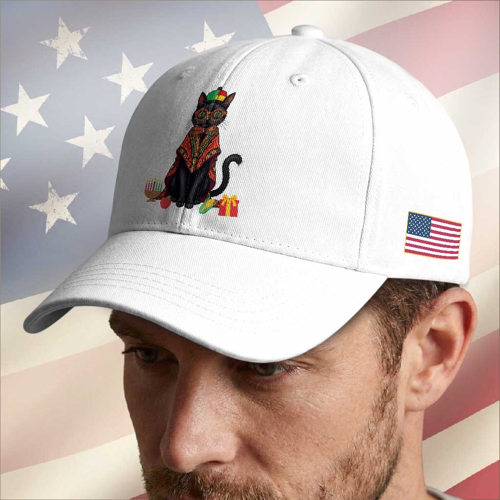 Cute Kwanzaa Cat Dashiki Baseball Cap African Heritage Gift TS12 Print Your Wear