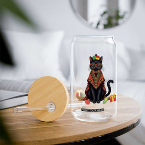 Cute Kwanzaa Cat Dashiki Glass Can African Heritage Gift TS12 Print Your Wear