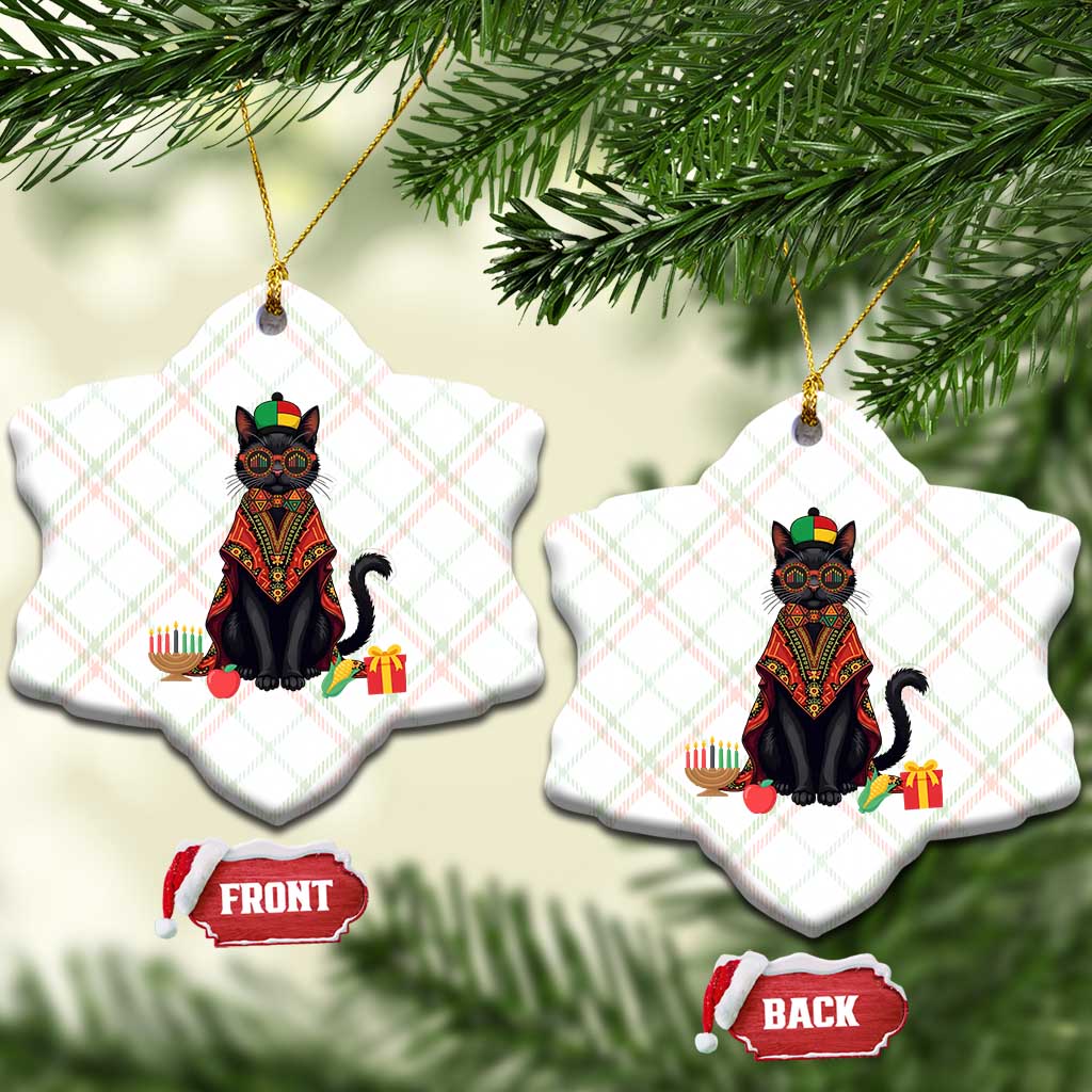 Cute Kwanzaa Cat Dashiki Ceramic Ornament African Heritage Gift TS12 Print Your Wear