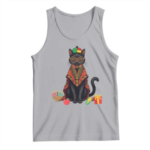 Cute Kwanzaa Cat Dashiki Tank Top African Heritage Gift TS12 Athletic Heather Print Your Wear