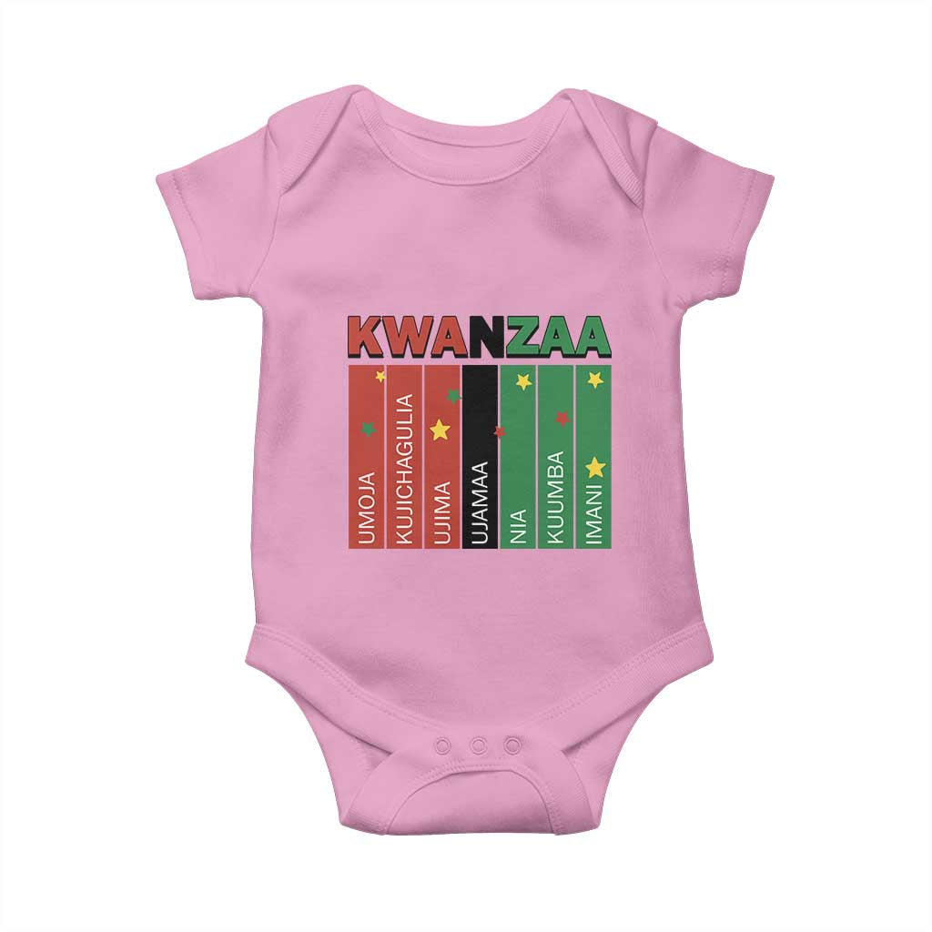 Light Of Kwanzaa Baby Onesie Nguzo Saba African Heritage Gift TS12 Light Pink Print Your Wear
