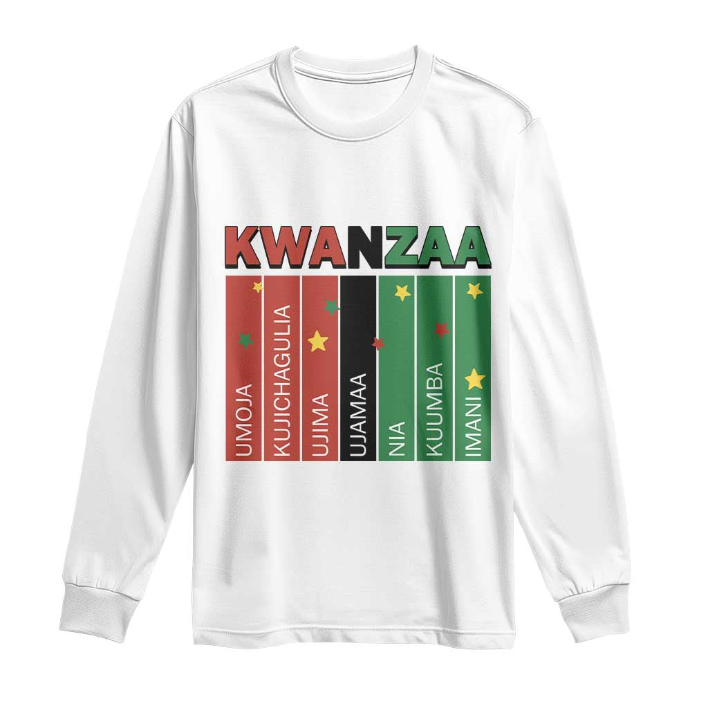 Light Of Kwanzaa Long Sleeve Shirt Nguzo Saba African Heritage Gift TS12 White Print Your Wear