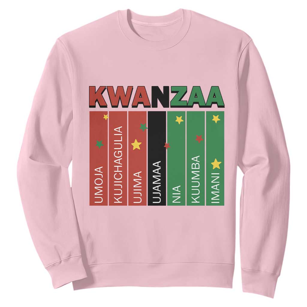 Light Of Kwanzaa Sweatshirt Nguzo Saba African Heritage Gift TS12 Light Pink Print Your Wear