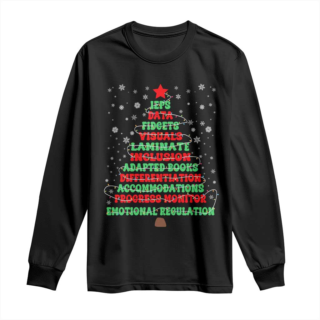 SPED Teacher Holiday Long Sleeve Shirt Christmas Tree IEP Inclusion Gift