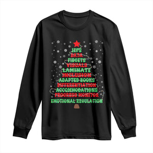 SPED Teacher Holiday Long Sleeve Shirt Christmas Tree IEP Inclusion Gift