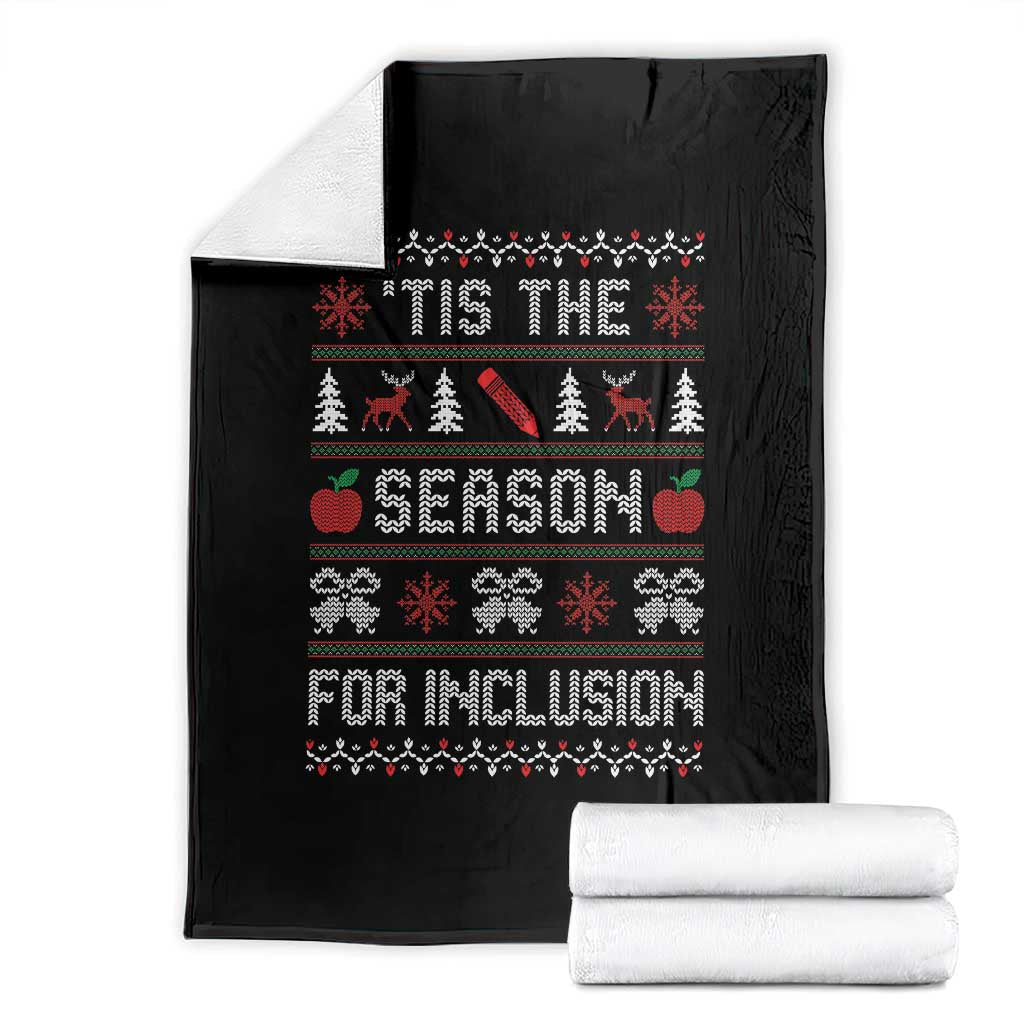 Christmas Special Education Educator Throw Blanket Tis The Season For Inclusion