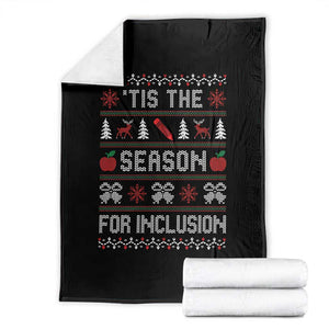 Christmas Special Education Educator Throw Blanket Tis The Season For Inclusion