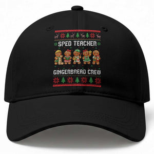 Gingerbread SPED Teacher Baseball Cap Christmas Special Education Crew Gift