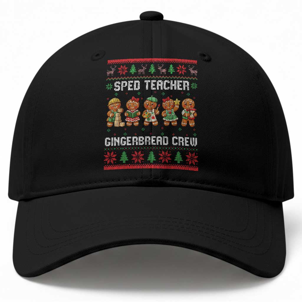 Gingerbread SPED Teacher Baseball Cap Christmas Special Education Crew Gift
