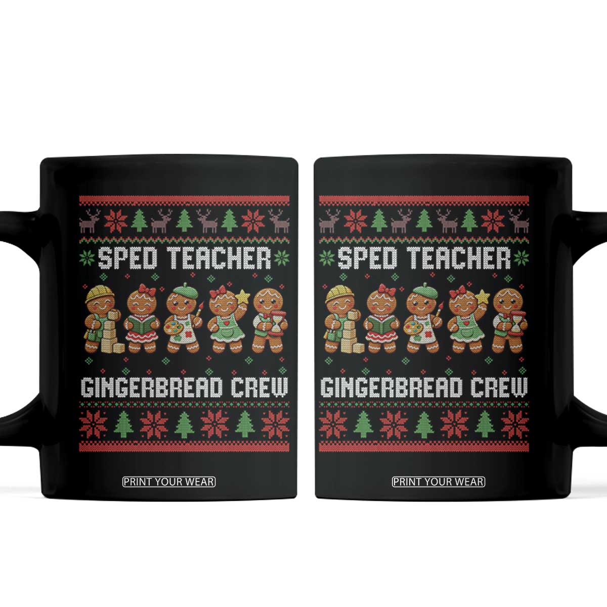 Gingerbread SPED Teacher Coffee Mug Christmas Special Education Crew Gift