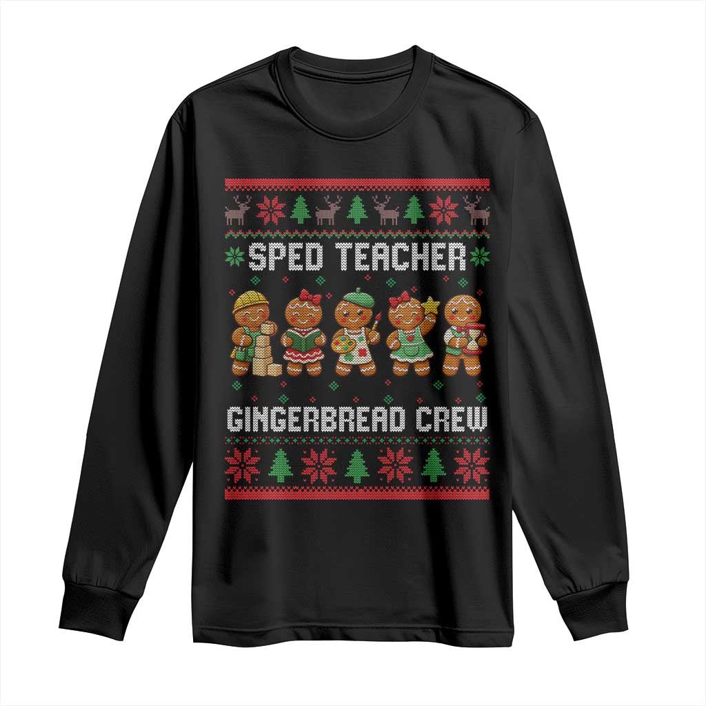Gingerbread SPED Teacher Long Sleeve Shirt Christmas Special Education Crew Gift