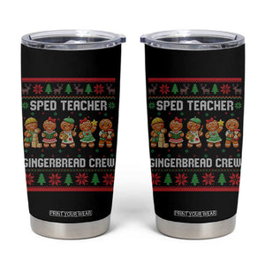 Gingerbread SPED Teacher Tumbler Cup Christmas Special Education Crew Gift