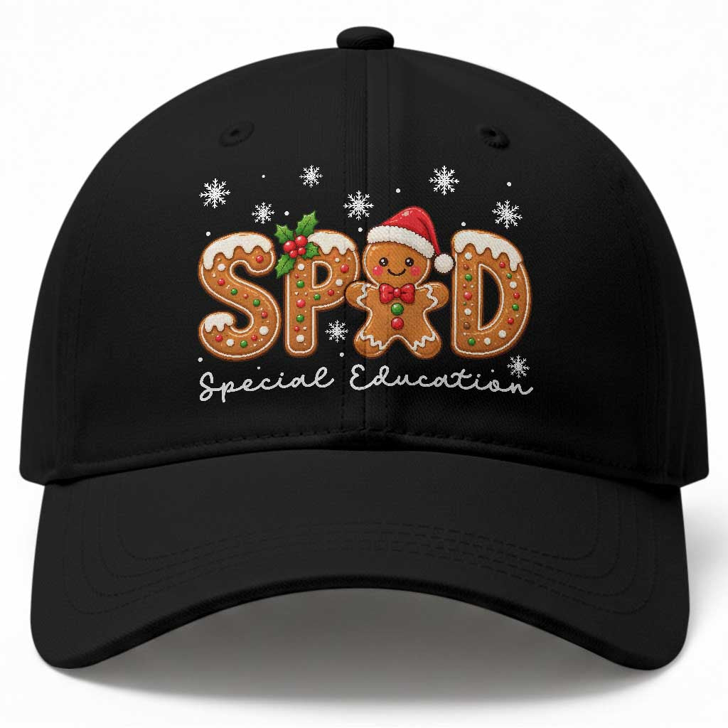 Christmas Gingerbread SPED Teacher Baseball Cap Cookie Holiday Educator Gift