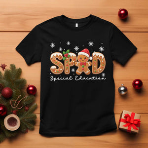 Christmas Gingerbread SPED Teacher T Shirt Cookie Holiday Educator Gift