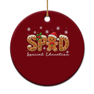 Christmas Gingerbread SPED Teacher Ceramic Ornament Cookie Holiday Educator Gift