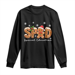 Christmas Gingerbread SPED Teacher Long Sleeve Shirt Cookie Holiday Educator Gift