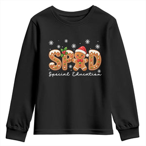 Christmas Gingerbread SPED Teacher Youth Sweatshirt Cookie Holiday Educator Gift