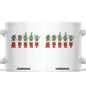 Merry ASL Christmas Skeleton Hands Coffee Mug Sign Language SPED Teacher Educator Life